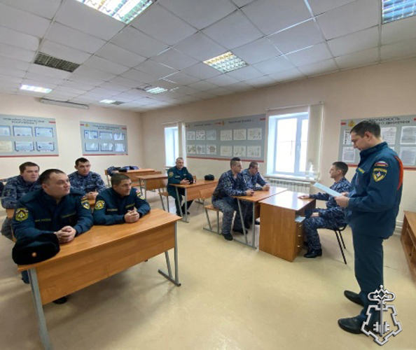 В Ульяновской области сотрудники Росгвардии закрепили знания по пожарной безопасности