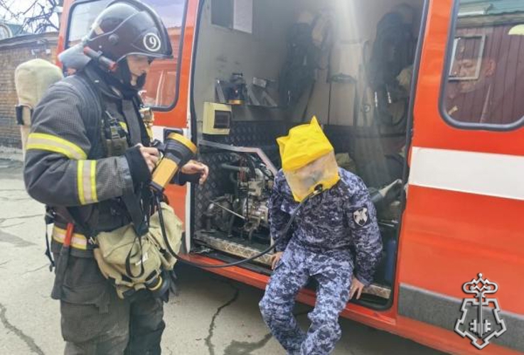 Ульяновские росгвардейцы приняли участие в пожарных учениях